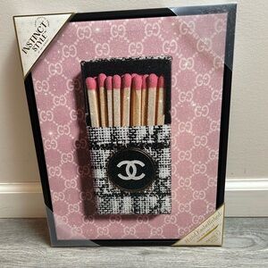 Instinct Style Pink and Black Matchbox Wall Art